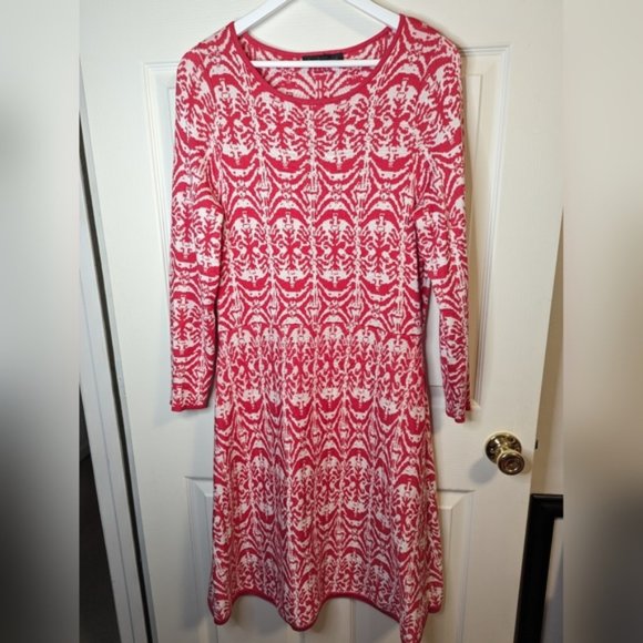 Derek Heart Plus pink & white sweater dress size 1X - Picture 1 of 9